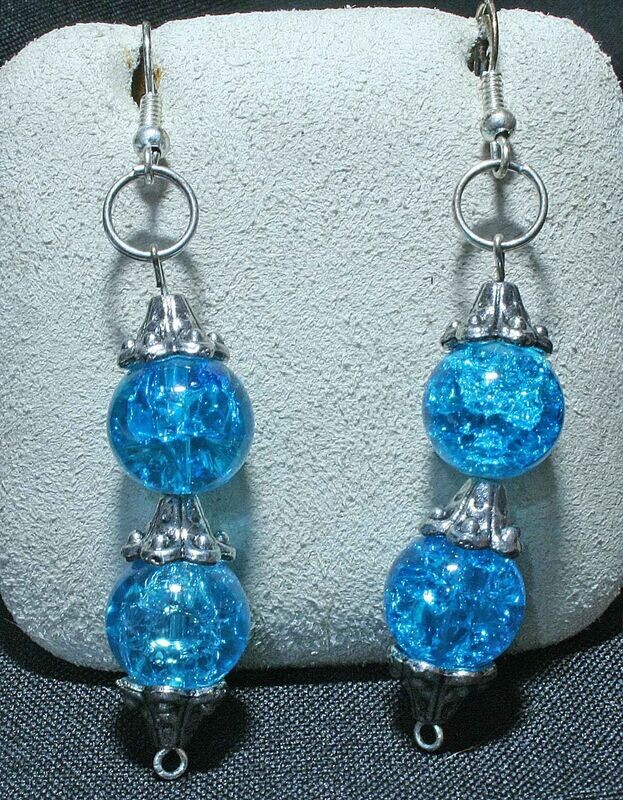 Earring-Crackle Quartz