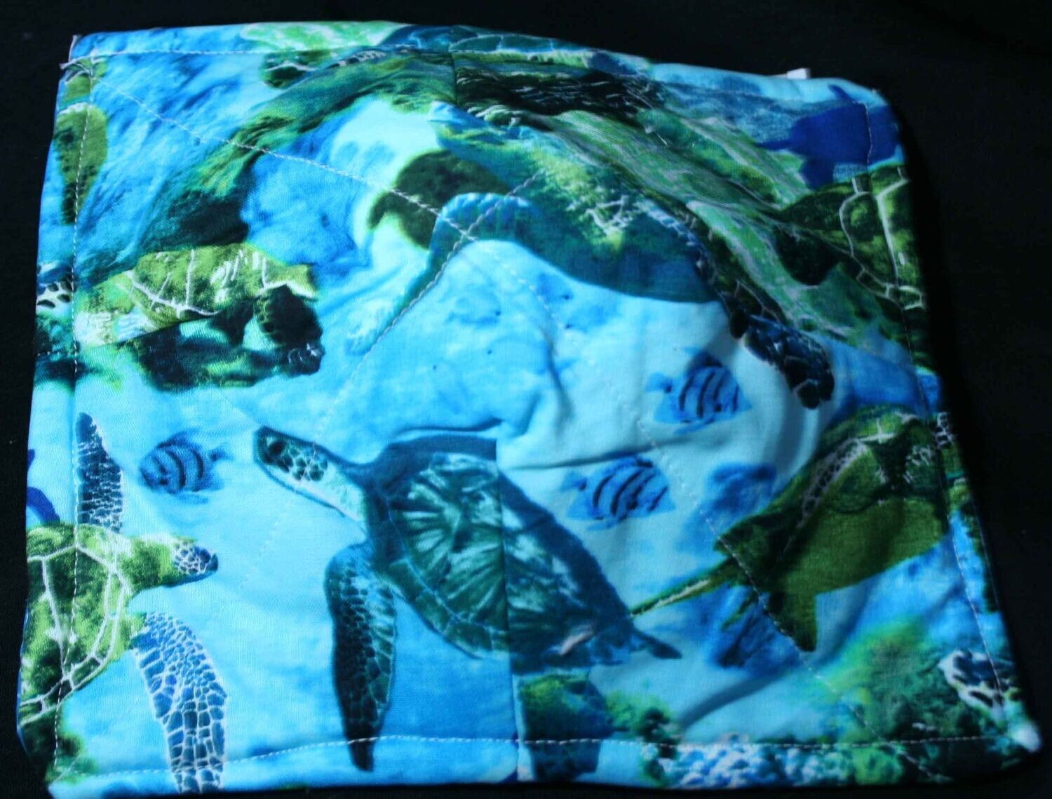 Microwave Bowl Holder-Teal/Turtles