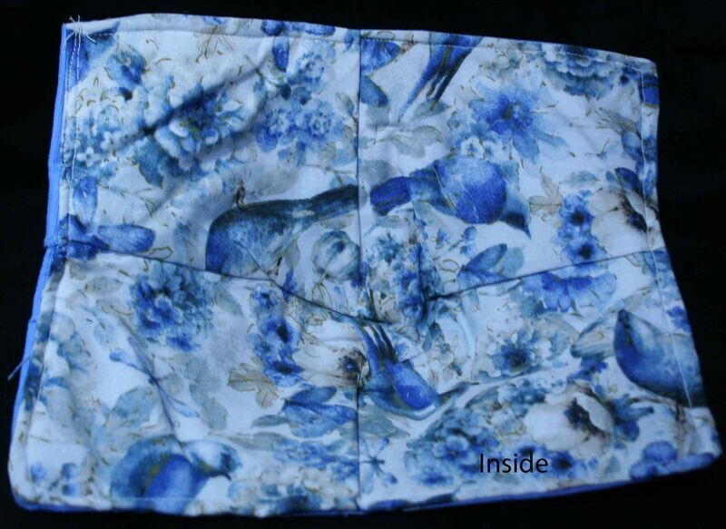 Microwave Bowl Holder-White/Blue