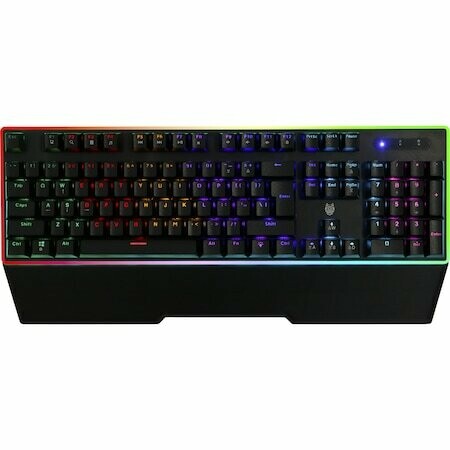 A + Kago mechanical gaming keyboard, rainbow lighting, palm rest