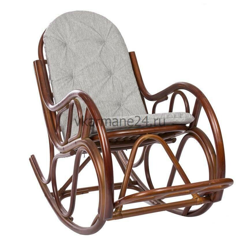 Кресло-качалка Classic коньяк с подушкой