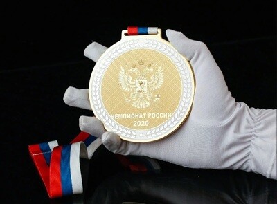 Медаль спортивная по индивидуальному эскизу (покрытие золотом)
