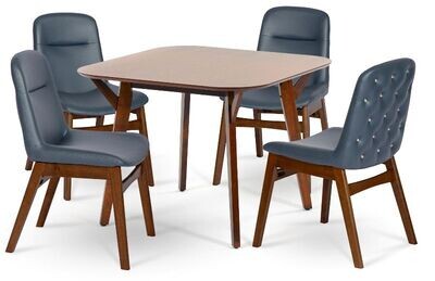 Комплект обеденный (стол со стульями) Terong + Bangi Navy Blue