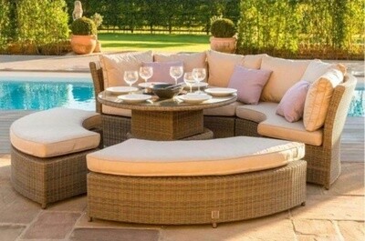 Садовая мебель из искусственного ротанга AFM-350B Beige (диван-трансформер, цвет-бежевый) для дома, дачи, сада, улицы, бассейна