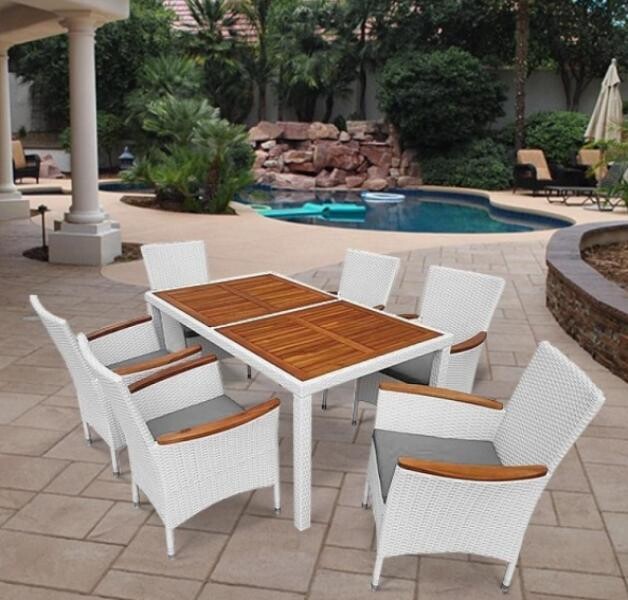 Обеденный комплект мебели AFM-460A 150x90 White (6+1)