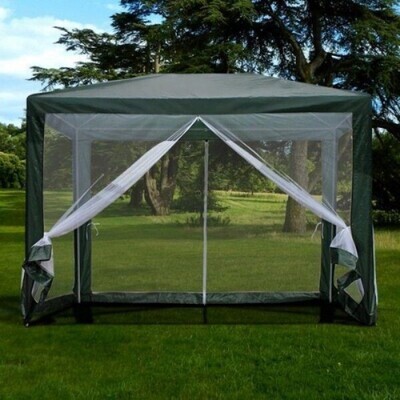 Садовый шатер AFM-1061N, со стенками и москитной сеткой, 3 х 3 х 2.5 м зеленый / белый
