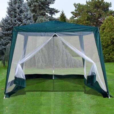 Садовый шатер AFM-1036N, со стенками и москитной сеткой, 3 х 3 х 2.4 м зеленый / белый