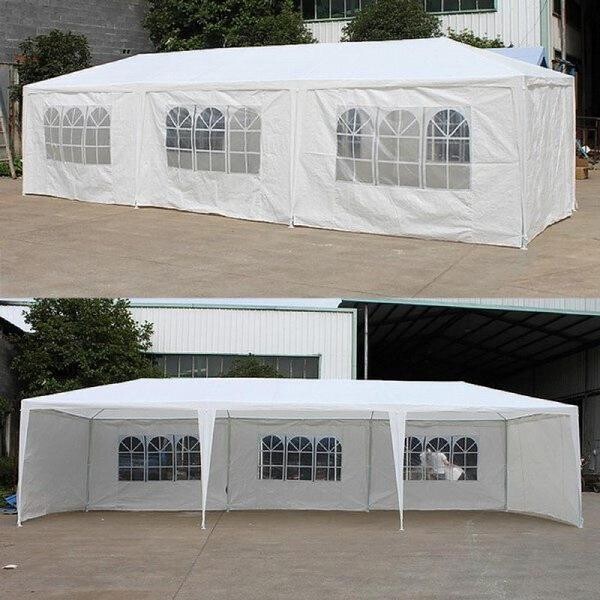Садовый шатер AFM-1045, со стенками, 9 х 3 х 2.6 м белый