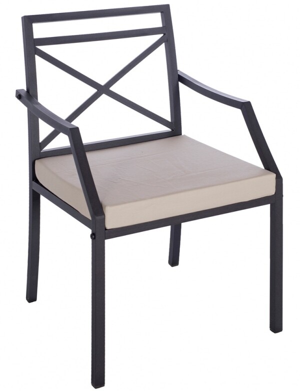 Металлическое кресло "Суаре" с подушкой