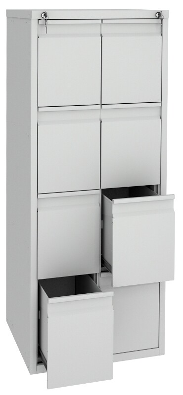 Шкаф картотечный металлический для формата А4(8 ящиков)