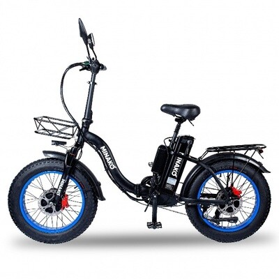 Электровелосипед Minako F11 Dual синий (полный привод)