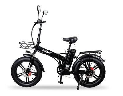 Электровелосипед Minako F10 гидравлика литые (черный)