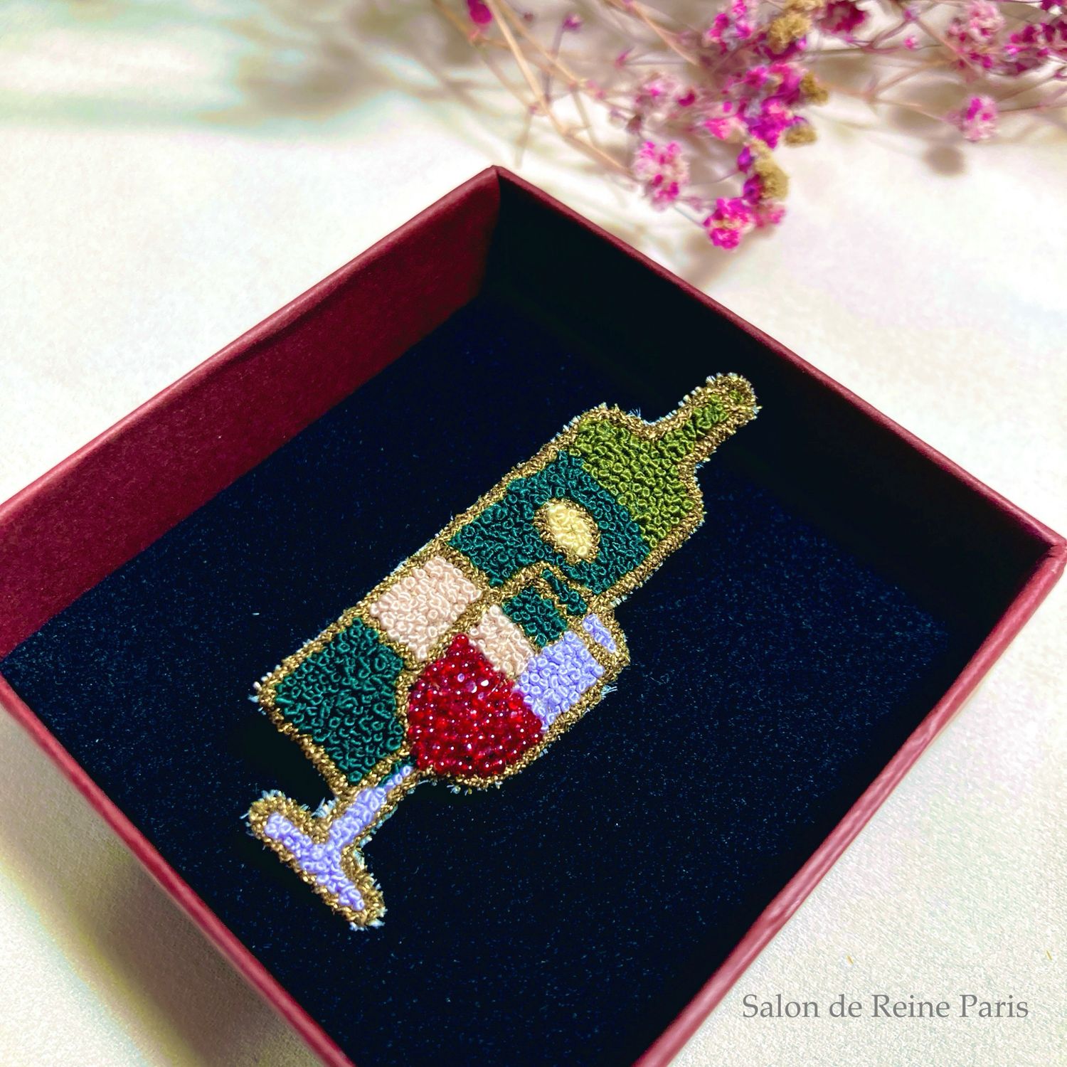 Broche Vin rouge Bordeaux