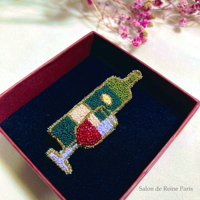 Broche Vin rouge Bordeaux