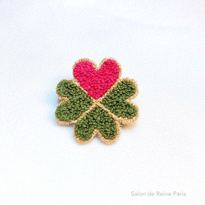 Broche Trèfle Cœur