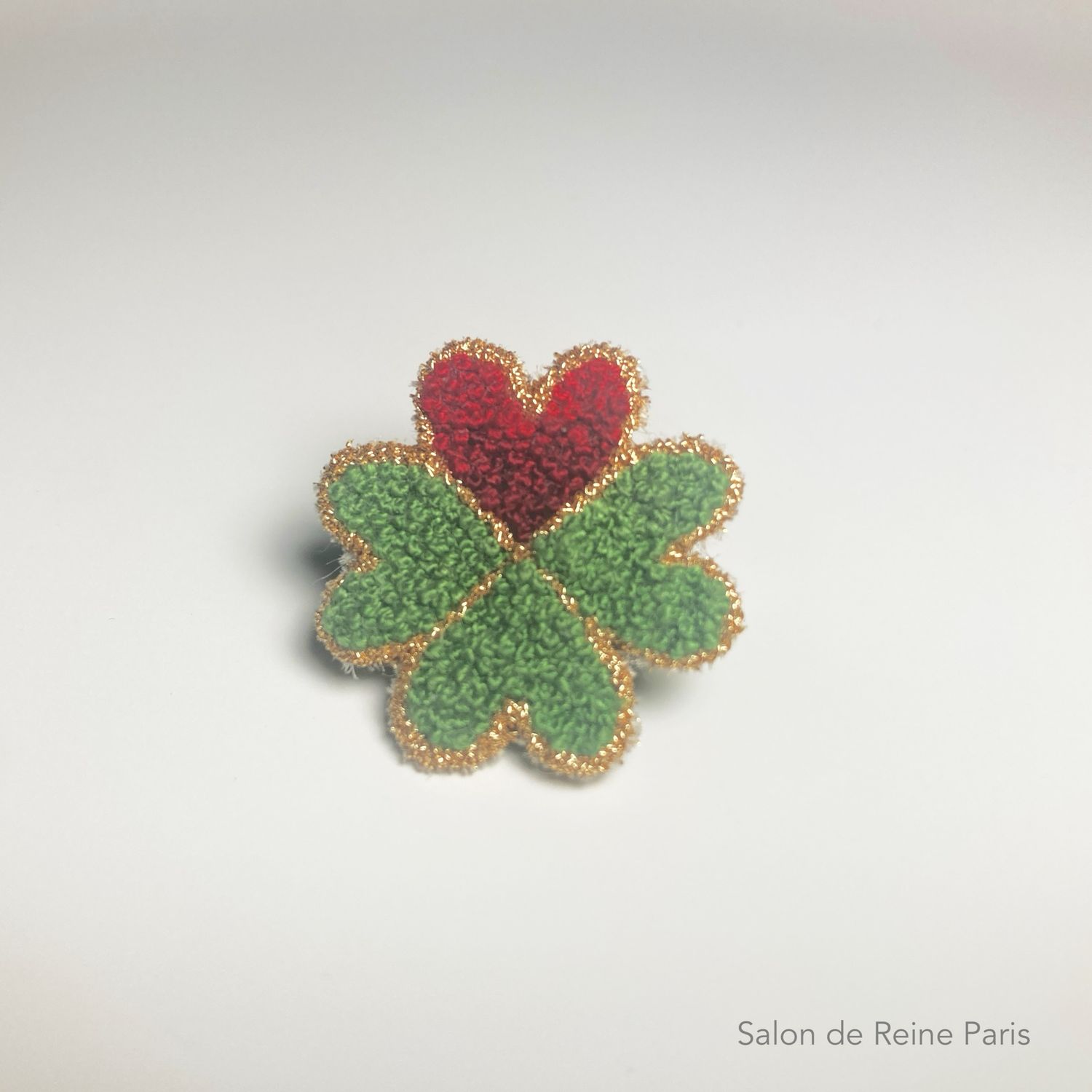 Broche Trèfle Cœur
