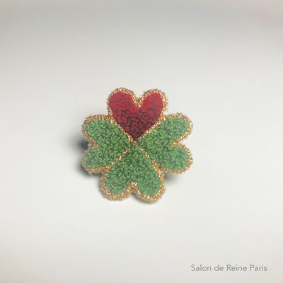 Broche Trèfle Cœur