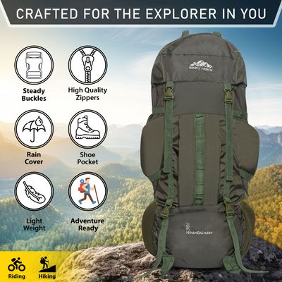 Mount Track Mountaineer Hiking Rucksack 90 litres with Rain Cover