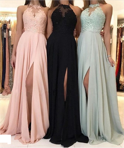Women Dress Lace Deep V-Neck Open
