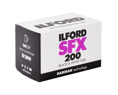 Ilford SFX 200 Black and White Negative Film (35mm Roll Film, 36 Exposures) - expired 09/2026