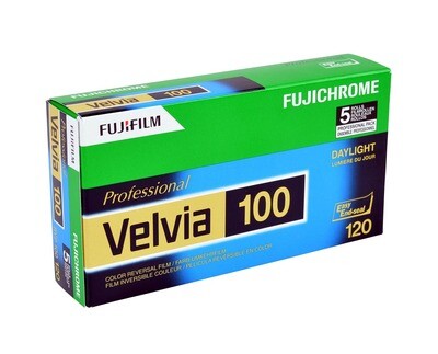 FUJIFILM VELVIA 100F Format 120 5-Pack (16326107) Expired 04/2024