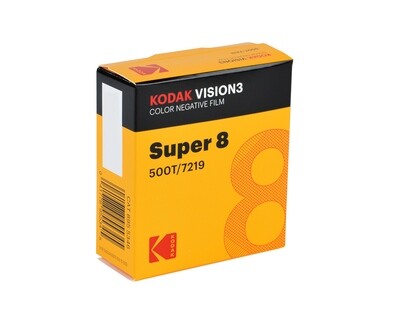 KODAK VISION3 500T-Farbnegativfilm 7219 / Kassette mit 15 m Super 8-Film