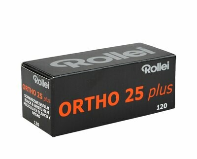 Rollei Ortho 25 Plus Black and White Negative Film (120 Roll Film) expired 05/2024