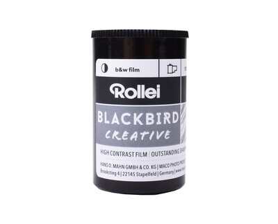 Rollei Blackbird Orthopanchromatic sensitized black-and-white negative film (135-36 Film) ISO 64/19° Expired  10/2027