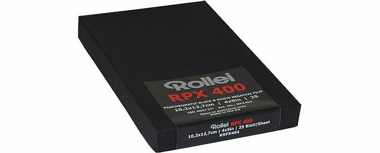 ROLLEI RPX 400 Planfilm 10,2x12,7cm (4x5") 25 Blatt