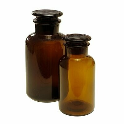 Peva pharmacy bottle glass (wide neck) brown 1000 ml - 2 pieces