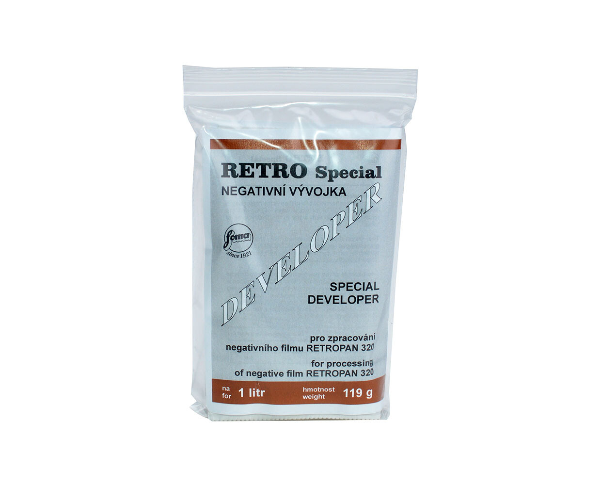 FOMA Retropan Retro Special powder negative developer to make 1liter (available from approx. 03.10.2022)