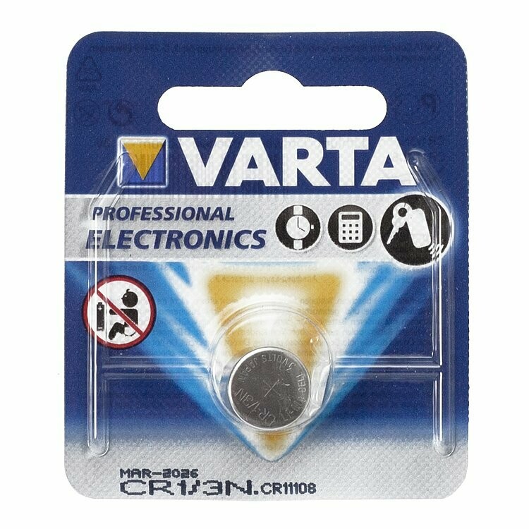 Varta Battery CR1/3N 3V Lithium Battery - to be used until 10/2031 - 
Compatible with: CR 1/3N / CR 11108 / 2L76 / DL 1/3N / K 58L