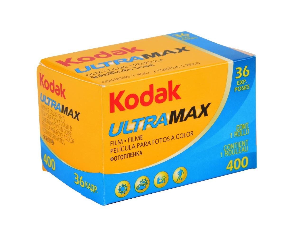 Kodak UltraMax 400 Color Negative Film (35mm Roll Film, 36 Exposures) expired 04/2022
