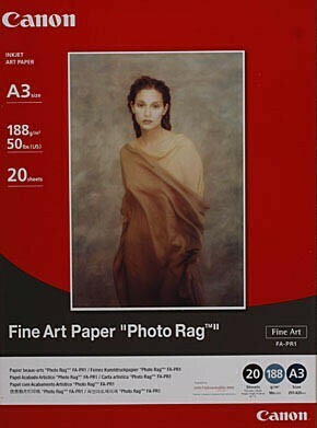 Hahnemühle Canon A3 Fine Art Papier Photo Rag - 20 Blatt