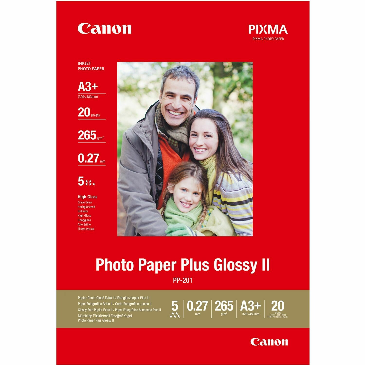 Canon Photo Paper Plus PP-201 A3+ (2311B021) - 20 sheets