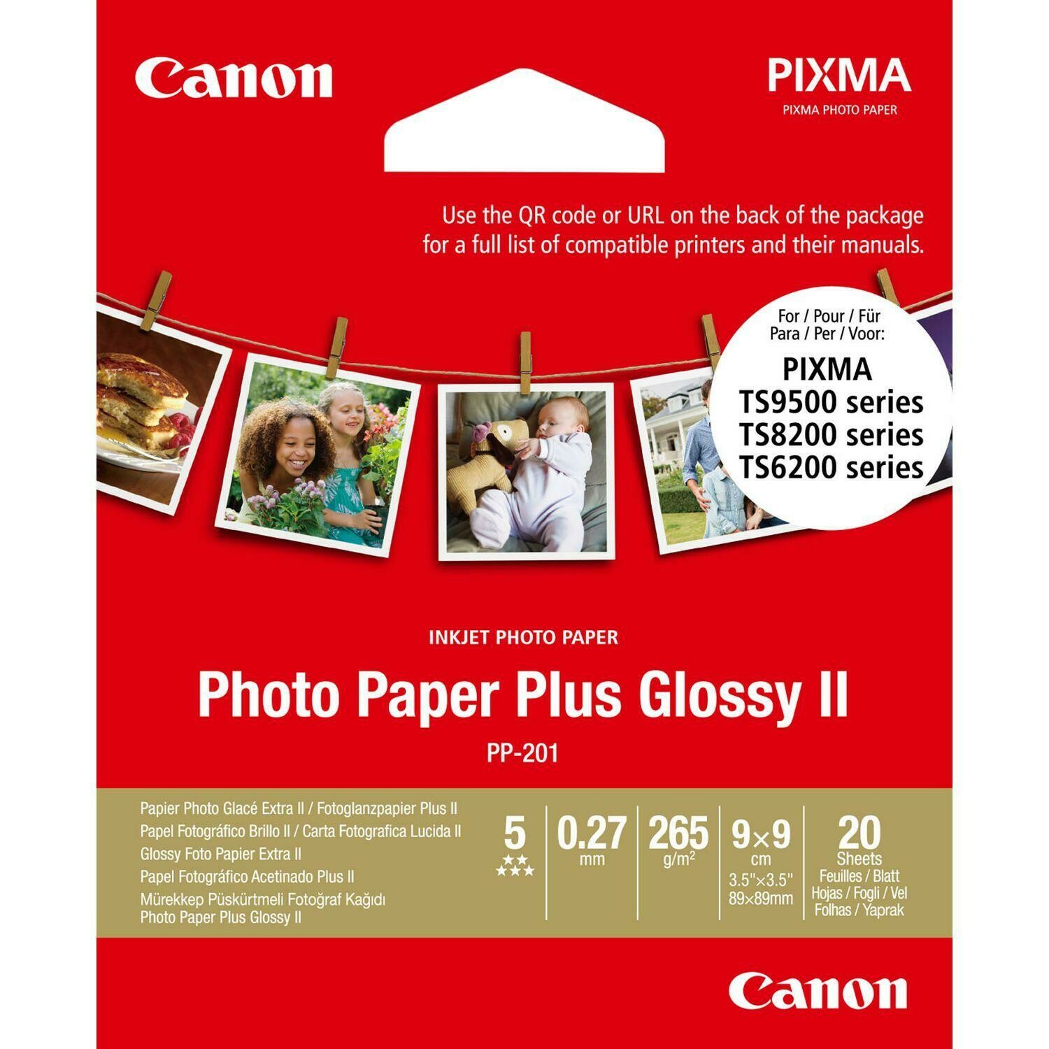 Canon Photo Paper Plus PP-201 9x9cm (2311B070) - 20 sheets