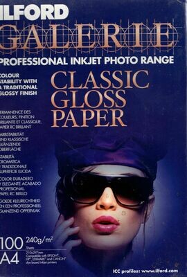 Ilford Galerie Classic Gloss Fotopaper A4 - 100 sheets