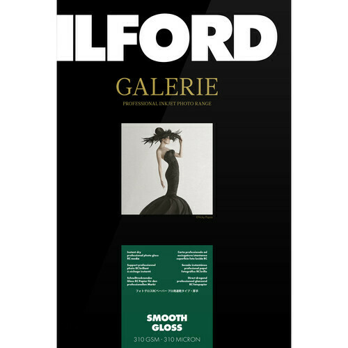 Ilford Gallery Smooth Gloss Paper 310 g/m², 10.2x15.2 cm / 4x6 inches, 100 sheets (2001730)