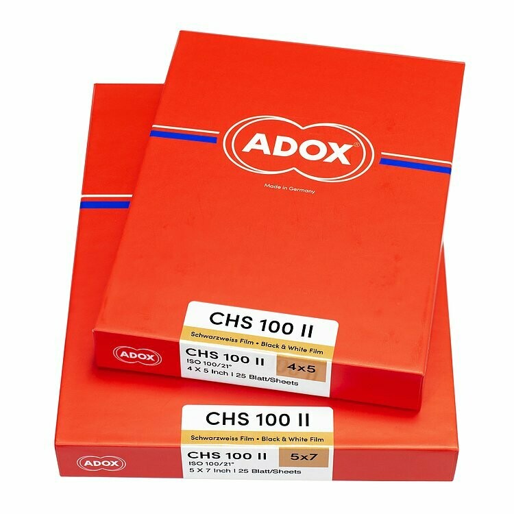 Adox CHS 100 II, 4x5 inch (10,2x12,7 cm), 25 sheets - Expired  08/2023