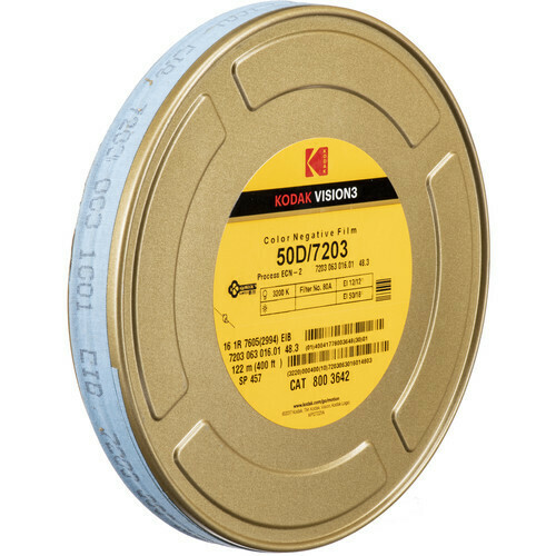 Kodak VISION3 50D Color Negative Film #7203 (16mm, 122m Roll)