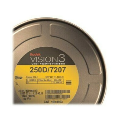 Kodak VISION3 250 D Color Negative Film #7207 (16mm, 122m Roll)