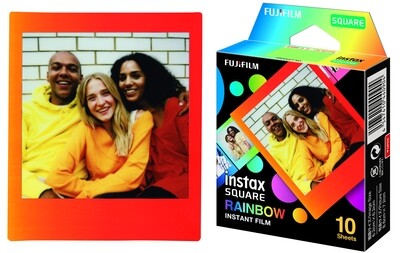 Fujifilm instax SQUARE Instant Film Rainbow (10 Exposures)