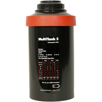 JOBO 2550 Multitank 5 - Tank for film processing up to 4x5.  Scope of delivery: Tank complete, without spirals