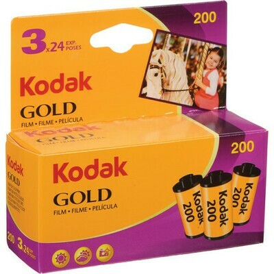 Kodak Gold Film 200 135-24 film for color prints expired 07/2026 (3 pieces)
