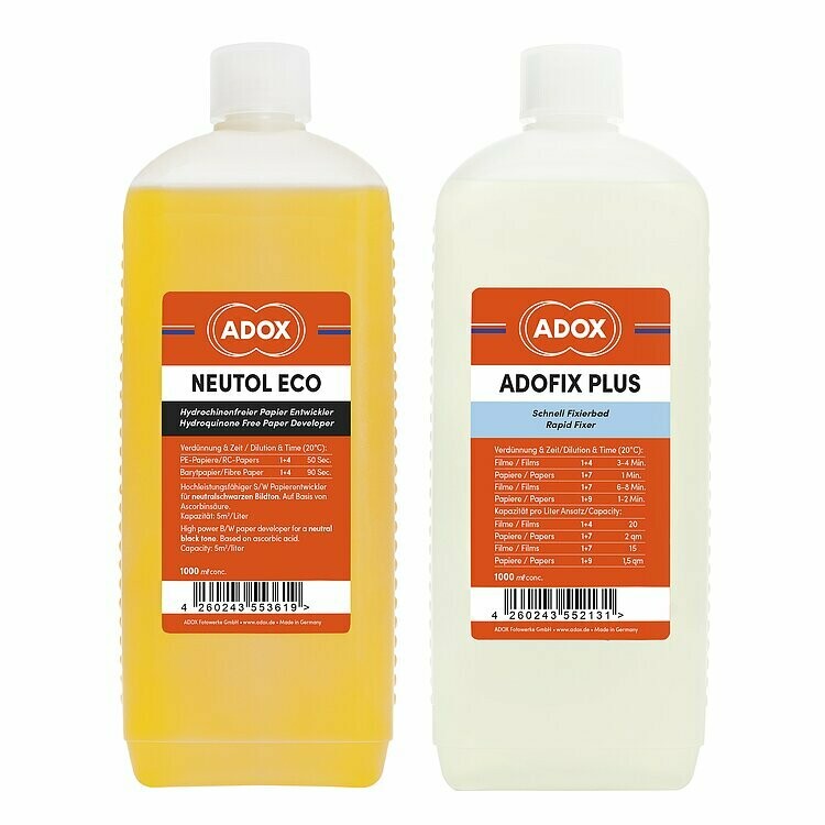 Kit of 1 X ADOX NEUTOL ECO 1000 ml concentrate + ADOX ADOFIX Plus express fixer 1000 ml concentrate