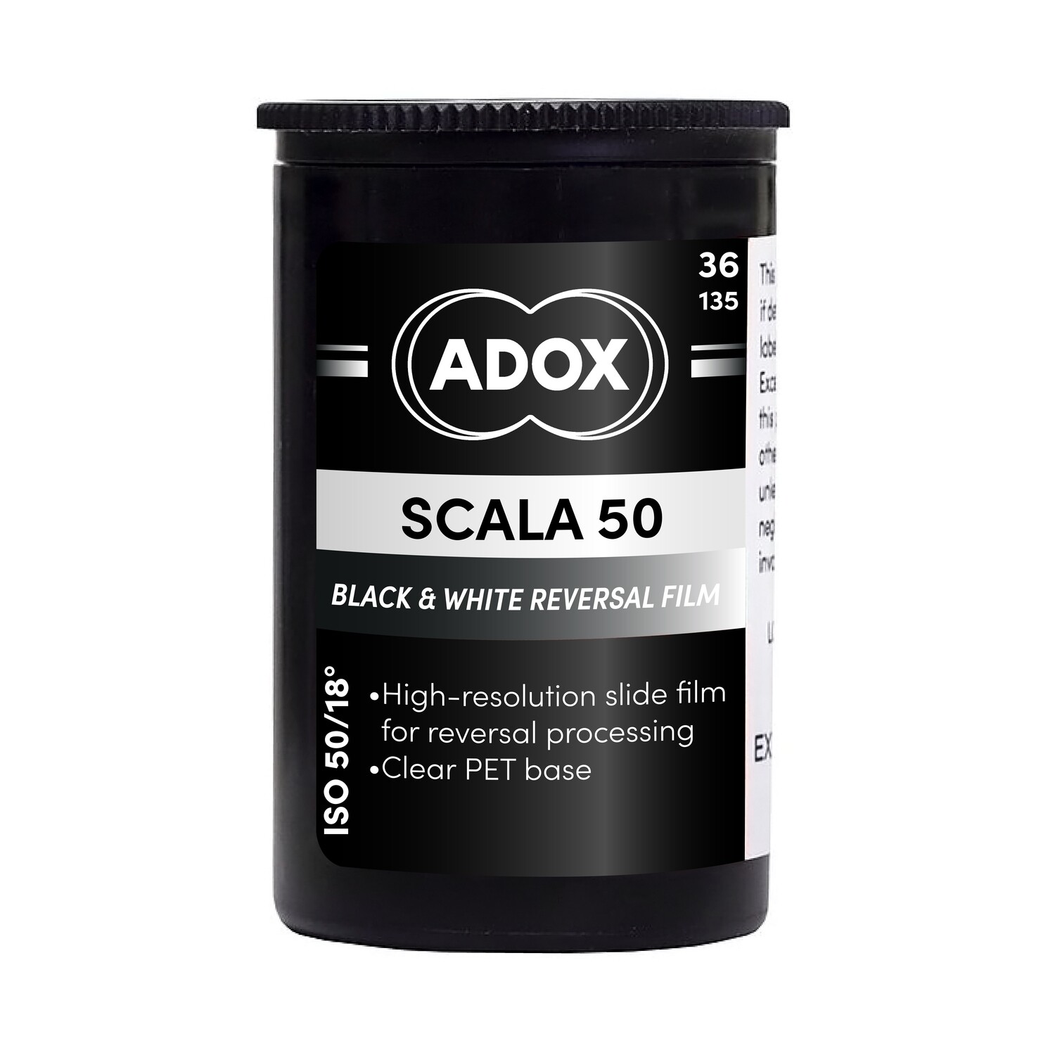 Adox SCALA 50 Black and White Slide Film (35mm Roll Film, 36 Exposures - expired 09/2023