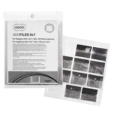 ADOX ADOFILE: Polypropylene sleeves for medium format 6x6/6x7/6x9 oversize - 100 sheets