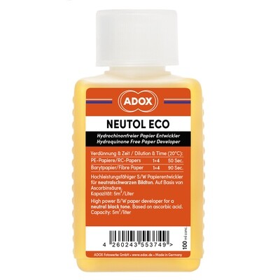 Kit of 1 X ADOX NEUTOL ECO 100 ml concentrate + ADOX ADOFIX Plus express fixer 100 ml concentrate