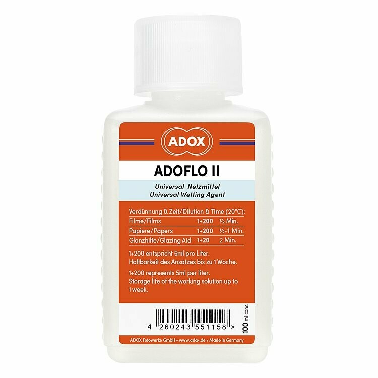 ​ADOX ADOFLO II Wetting Agent 100 ml Concentrate (Replacement for Kodak Photo-Flo)