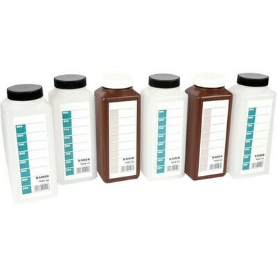 Kaiser Laboratory Bottle Kit 6 pieces 1 litre (4 clear and 2 brown bottles)
